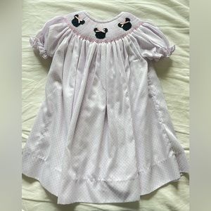 Smocked bishop dress- Minnie Mouse